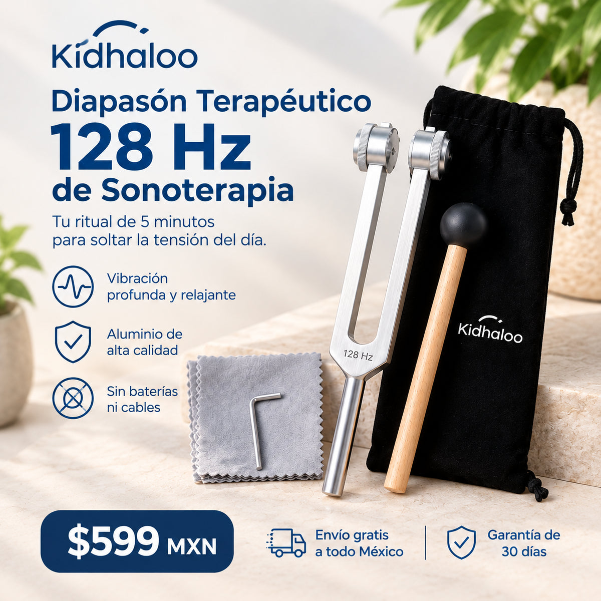 Diapasón 128 Hz de Sonoterapia