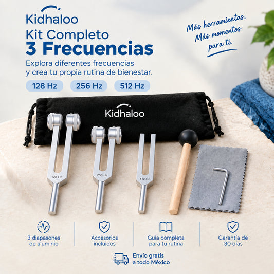Kit de Sonoterapia 128+256+512 Hz